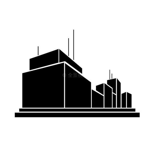 办公室,建筑,现代,工厂,房地产,剪影,象征